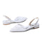 Women's Silk Satin With Lace Closed Toe Ankle Strap Flat Heel Evening Shoes