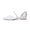 Women's Silk Satin With Lace  Ankle Strap Closed Toe Flat Heel Evening Shoes