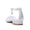 Women's Silk Satin With Lace Rhinestone Ankle Strap Closed Toe Flat Heel Evening Shoes