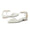 Women's Silk Satin With Lace Rhinestone Ankle Strap Closed Toe Flat Heel Evening Shoes