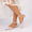Women's Lace Silk Satin With Ankle Strap Closed Toe Flat Heel Evening Shoes