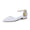 Women's Lace Silk Satin With Ankle Strap Closed Toe Flat Heel Evening Shoes