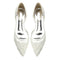 Women's Lace Silk Satin With Closed Toe Ankle Strap Flat Heel Evening Shoes