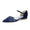 Women's Lace Silk Satin With Closed Toe Ankle Strap Flat Heel Evening Shoes