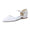 Women's Lace Silk Satin With Closed Toe Ankle Strap Flat Heel Evening Shoes