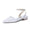 Women's Silk Satin With Lace Closed Toe Ankle Strap Flat Heel Evening Shoes