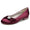 Women's Silk Satin With Pearl Flower Rhinestone Closed Toe Flat Heel Party Shoes