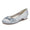 Women's Silk Satin With Pearl Flower Rhinestone Closed Toe Flat Heel Party Shoes