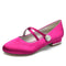 Women's Silk Satin With Flower Rhinestone Closed Toe Flat Heel Wedding Shoes