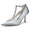 Women's Silk Satin Ankle Strap With Rhinestone Closed Toe Stiletto Heel Evening Shoes