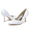 Women's Silk Satin With Flower Closed Toe Stiletto Heel Wedding Shoes