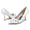 Women's Silk Satin With Closed Toe Stiletto Heel Flower Wedding Shoes