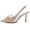 Women's Silk Satin With Bowknot Lace Closed Toe Stiletto Heel Wedding Shoes