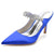 Women's Silk Satin With Ankle Strap Rhinestone Lace Closed Toe Stiletto Heel Wedding Shoes