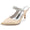 Women's Silk Satin With Ankle Strap Rhinestone Lace Closed Toe Stiletto Heel Wedding Shoes