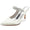 Women's Silk Satin With Ankle Strap Rhinestone Lace Closed Toe Stiletto Heel Wedding Shoes