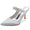Women's Silk Satin With Ankle Strap Rhinestone Lace Closed Toe Stiletto Heel Wedding Shoes