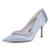 Women's Silk Satin Rhinestone Closed Toe With Rhinestone Stiletto Heel Evening Shoes