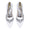 Women's Silk Satin Rhinestone Closed Toe With Rhinestone Stiletto Heel Evening Shoes