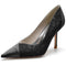 Women's Silk Satin Lace Closed Toe With Stiletto Heel Party Shoes