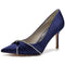 Women's Silk Satin Closed Toe With Rhinestone Stiletto Heel Evening Shoes