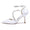 Women's Silk Satin With Ankle Strap Rhinestone Closed Toe Stiletto Heel Party Shoes