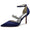 Women's Ankle Strap Silk Satin With Ankle Strap Rhinestone Closed Toe Stiletto Heel Evening Shoes