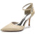 Women's Silk Satin With Ankle Strap Closed Toe Stiletto Heel Party Shoes