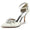 Women's Silk Satin Ankle Strap Rhinestone Closed Toe Stiletto Heel Wedding Shoes
