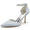 Women's Silk Satin With Ankle Strap Pearl Rhinestone Tassel Closed Toe Stiletto Heel Party Shoes