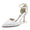 Women's Silk Satin With Rhinestone Closed Toe Stiletto Heel Ankle Strap Wedding Shoes