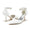Women's Lace Silk Satin With Ankle Strap Pearl Rhinestone Lace Tassel Closed Toe Stiletto Heel Wedding Shoes
