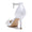 Women's Silk Satin With Flower Ankle Strap Closed Toe Stiletto Heel Evening Shoes