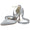Women's Silk Satin With Lace-up Ankle Strap Pearl Closed Toe Stiletto Heel Wedding Shoes