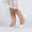 Women's Silk Satin With Pearl Closed Toe Ankle Strap Lace-up Stiletto Heel Wedding Shoes