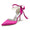 Women's Silk Satin With Pearl Closed Toe Ankle Strap Lace-up Stiletto Heel Wedding Shoes