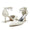 Women's PU With Ankle Strap Pearl Rhinestone Tassel Closed Toe Stiletto Heel Evening Shoes