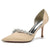 Women's Silk Satin With Pearl Closed Toe Stiletto Heel Evening Shoes