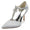 Women's Ankle Strap Rhinestone Closed Toe Silk Satin With Stiletto Heel Party Shoes
