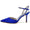 Women's Silk Satin With Rhinestone Ankle Strap Closed Toe Stiletto Heel Party Shoes