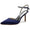 Women's Silk Satin With Rhinestone Ankle Strap Closed Toe Stiletto Heel Party Shoes