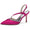 Women's nkle Strap Silk Satin Rhinestone Closed Toe Stiletto Heel Evening Shoes