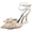 Women's Silk Satin Ankle Strap Closed Toe Bowknot Stiletto Heel Wedding Shoes
