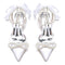 Women's Silk Satin With Ankle Strap Lace-up Pearl Closed Toe Stiletto Heel Party Shoes