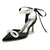 Women's Silk Satin With Ankle Strap Lace-up Pearl Closed Toe Stiletto Heel Party Shoes