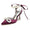 Women's Silk Satin With Ankle Strap Lace-up Pearl Closed Toe Stiletto Heel Party Shoes