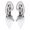 Women's Silk Satin Rhinestone Closed Toe With Rhinestone Stiletto Heel Evening Shoes