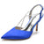Women's Silk Satin With Ankle Strap Rhinestone Stiletto Heel Closed Toe Wedding Shoes