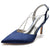 Women's Silk Satin With Ankle Strap Rhinestone Stiletto Heel Closed Toe Wedding Shoes
