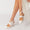 Women's Silk Satin With Ankle Strap Lace Closed Toe Stiletto Heel Party Shoes